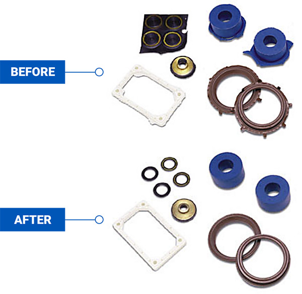 Cryogenic Systems Parts before and after deflashing
